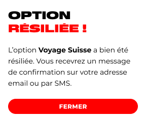 Confirmation de résiliation de l'option