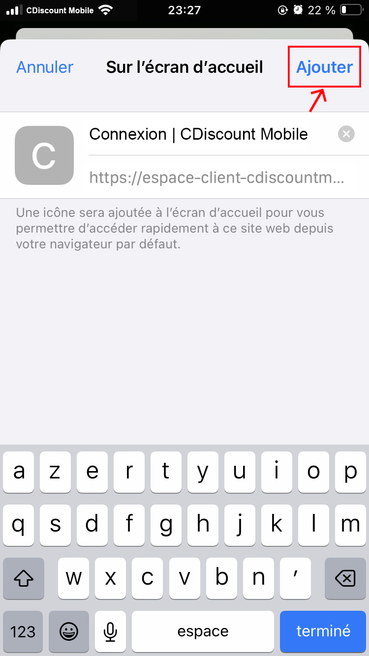 Ajouter Un Raccourci Votre Espace Client Sur L cran D accueil De Ajouter Un Raccourci Votre Espace Client Sur L cran D accueil De